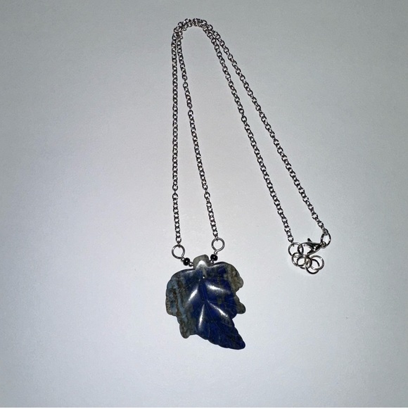 Handmade Jewelry - Sodalite 1.5” pendant on the 9” chain